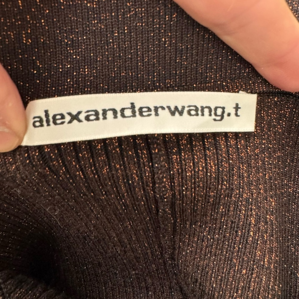 ALEXANDER WANG $385 Retail Brown Ribbed Knit Maxi Skirt, Size Small - Picture 14 of 14
